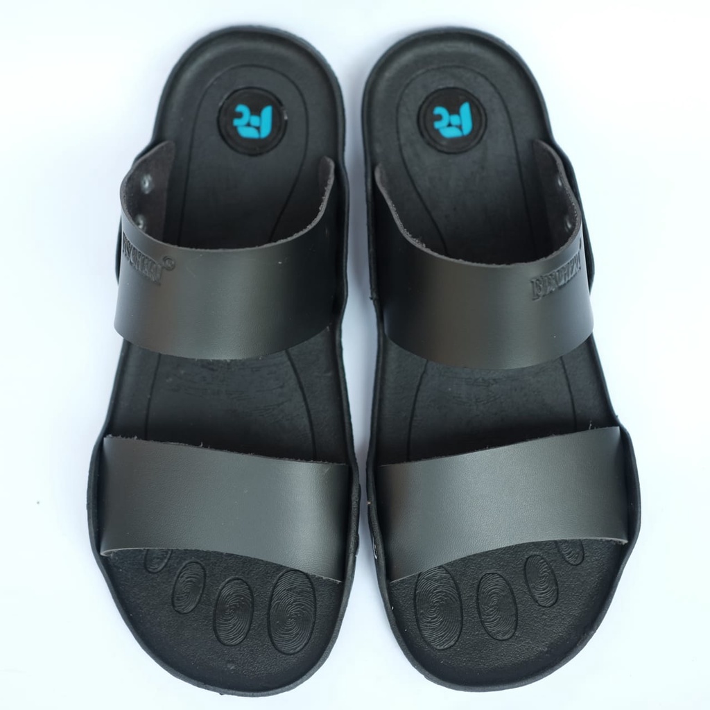 promo cuci gudang sandal pria dewasa sandal kulit slop finetic sandal kulit japit - sandal karet lentur tahan air, sandal murah, sandal cowok casual trendy sandal slide  sandal terbaru sandal outdor  distro