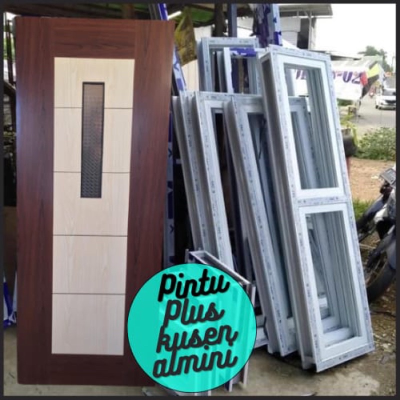 PINTU PLUS KUSEN ALMINI / SET PINTU DAN KUSEN ALMINI