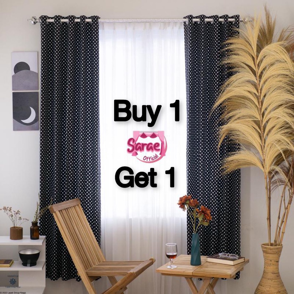 Buy 1 Get 1 Gorden Jendela Minimalis Katun