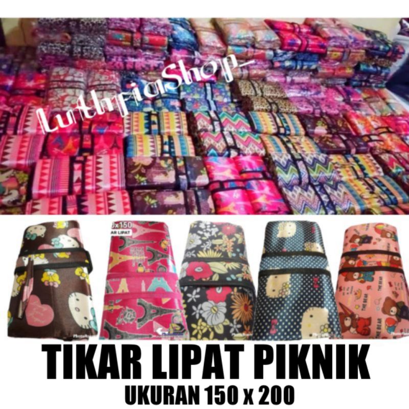 TIKAR LIPAT PIKNIK MURAH 150x200//tikar lipat microsatin