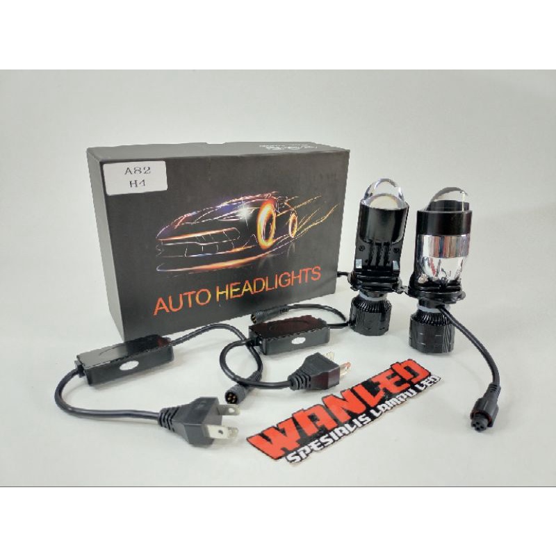 LAMPU HEADLAMP H4 MINI LENSA PROYEKTOR  MOBIL MOTOR