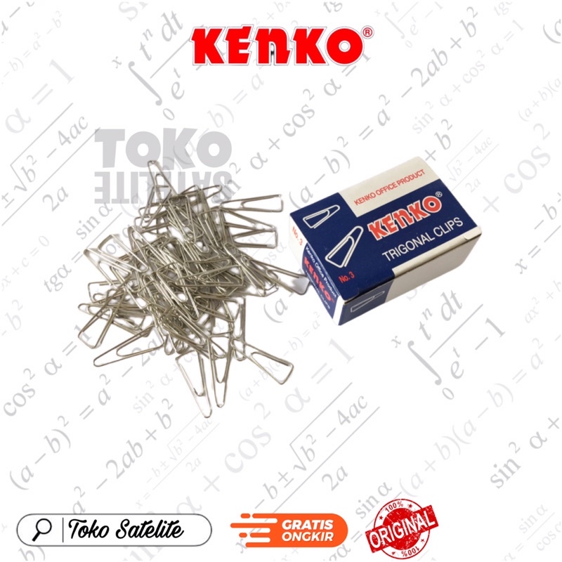 

Paper Clips Trigonal Kenko No.3 Satu Pack