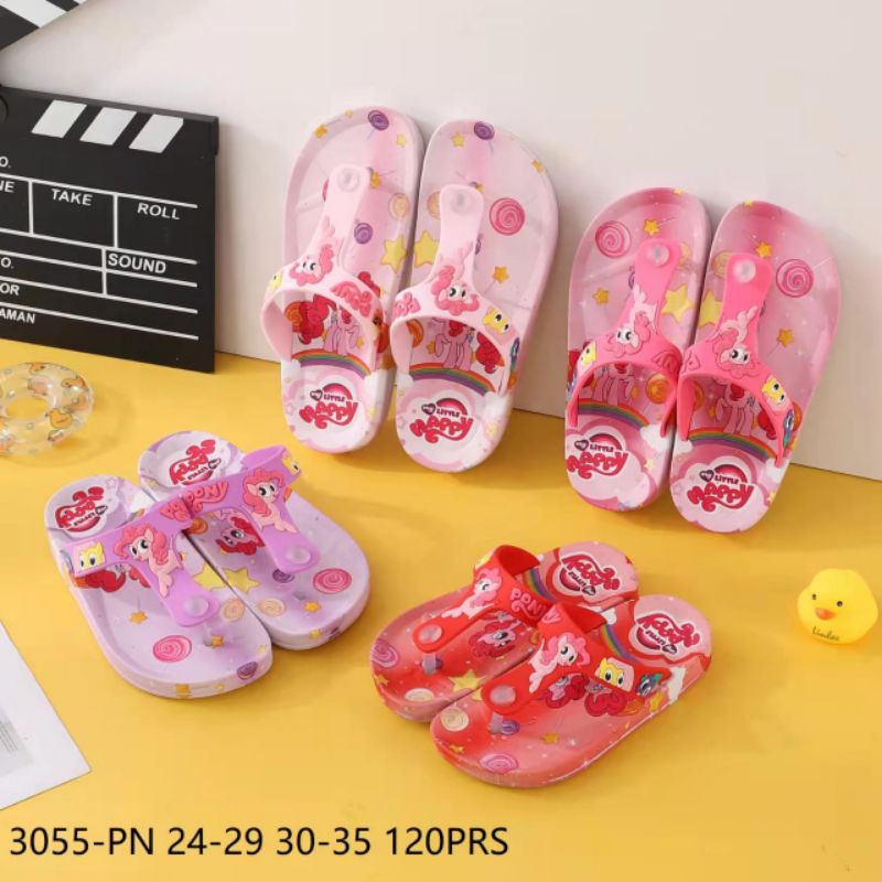 SANDAL JEPIT  ANAK PEREMPUAN MOTIF UNICRON IMPORT