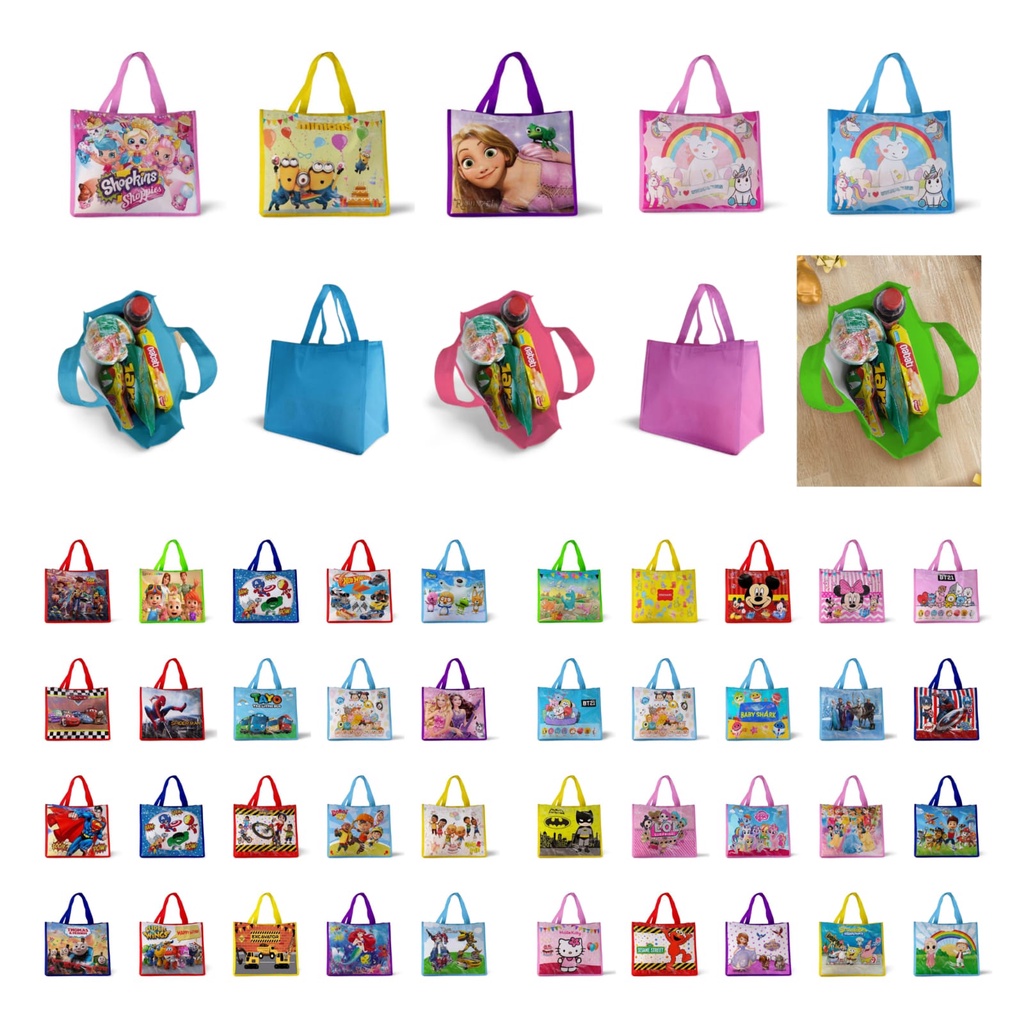 

goodie bag ulang tahun anak Tas Ultah karakter BT21 kain souvernir snack kfc makanan murah satuan