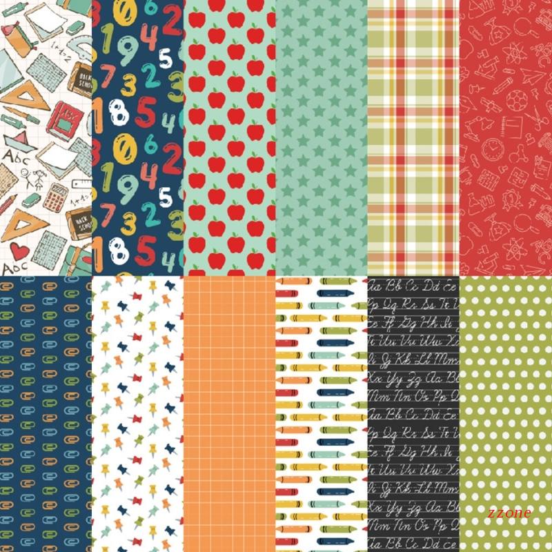 Zzz 24pcs / Set Pad / Bantalan Kertas Motif Kotak-Kotak Untuk Dekorasi Jurnal / Scrapbook / Kartu
