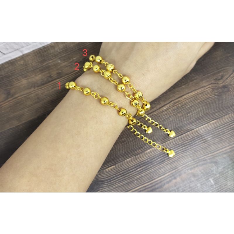 Fifi Fashion Gelang Bola Model Perhiasan Lapis Emas 18K G0023