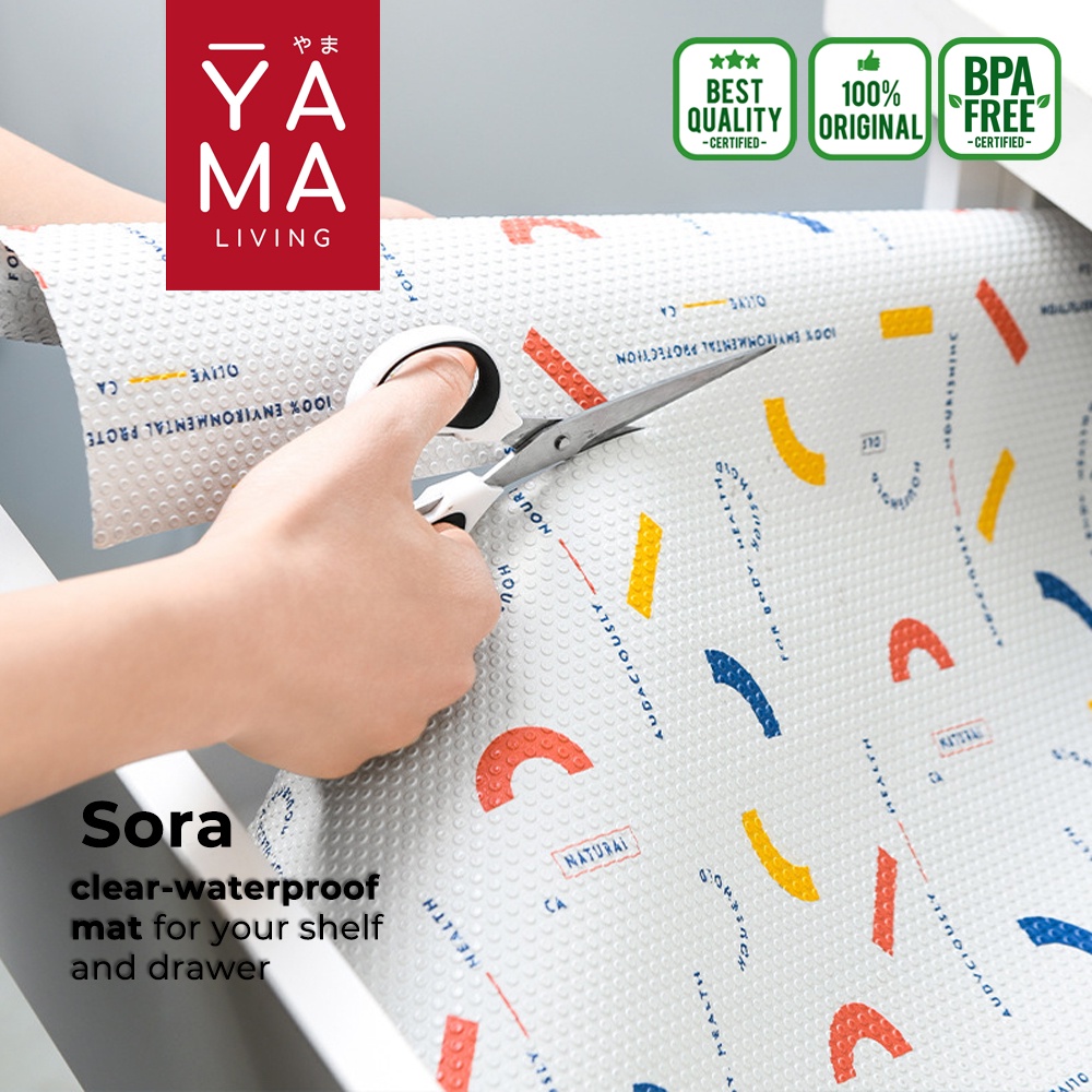 YAMA SORA Waterproof Mat Alas Laci Transparan Kabinet Lemari Dapur Anti Slip