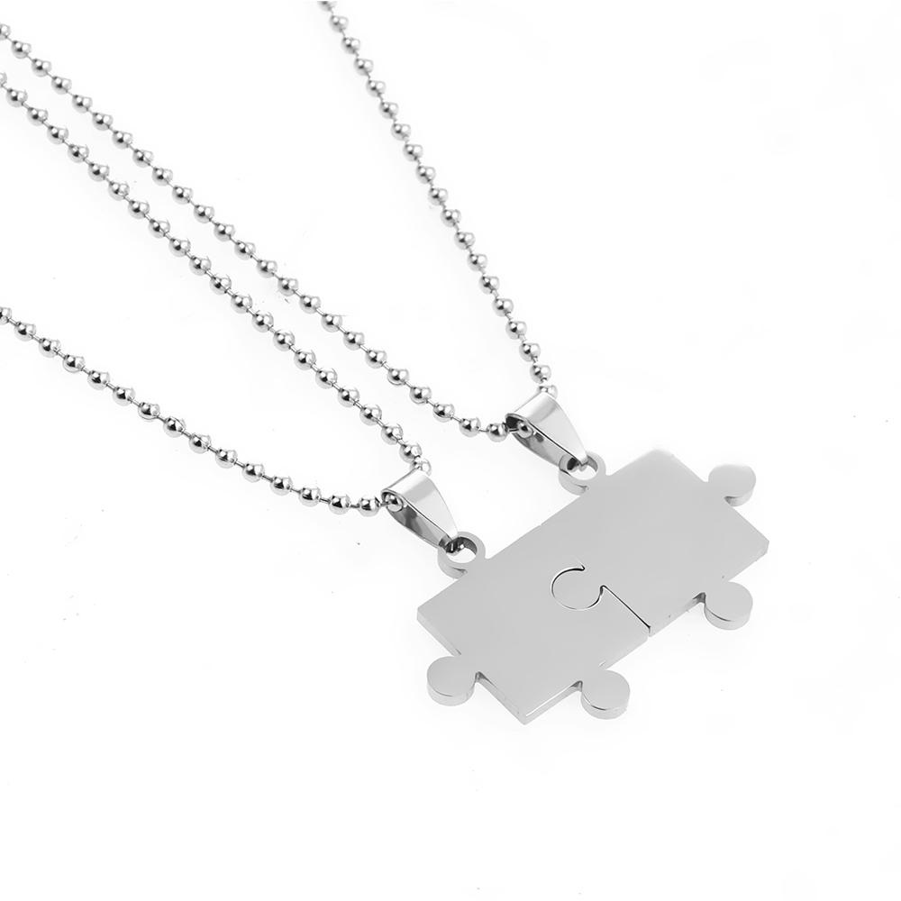 Augustina Couple Kalung Halus Unisex Kerah Pria Baja Titanium Hip Hop Pecinta Perhiasan