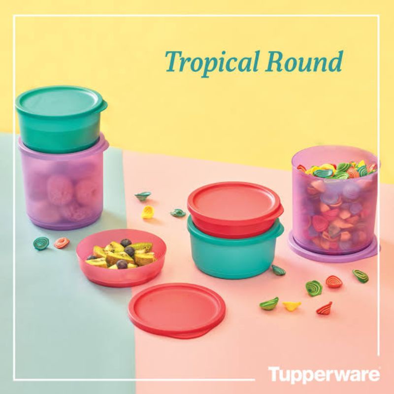 Tropical Round Tupperware