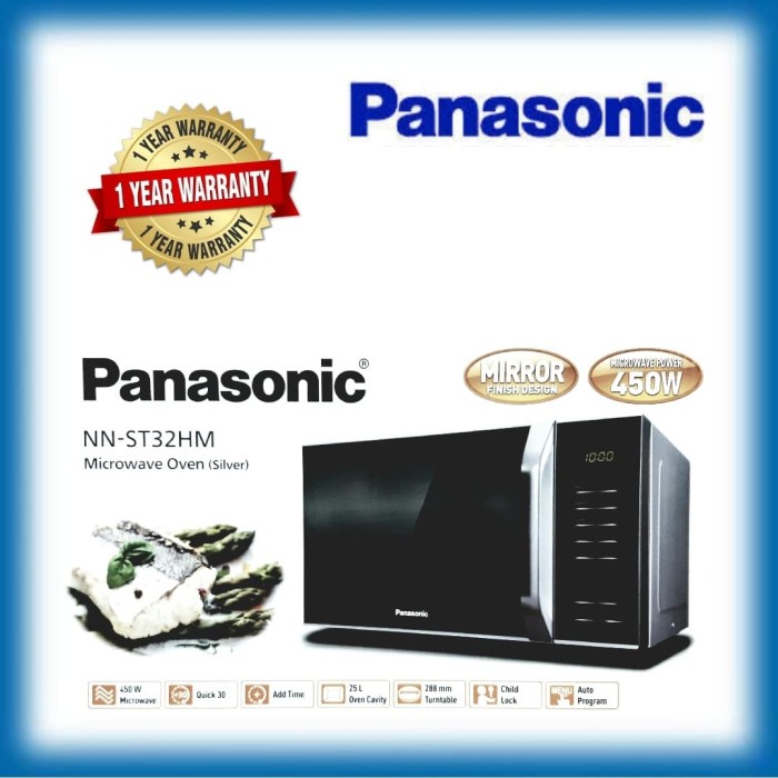 Microwave Panasonic Microwave Oven Digital Nnst32 - 25 Liter- 450 Watt