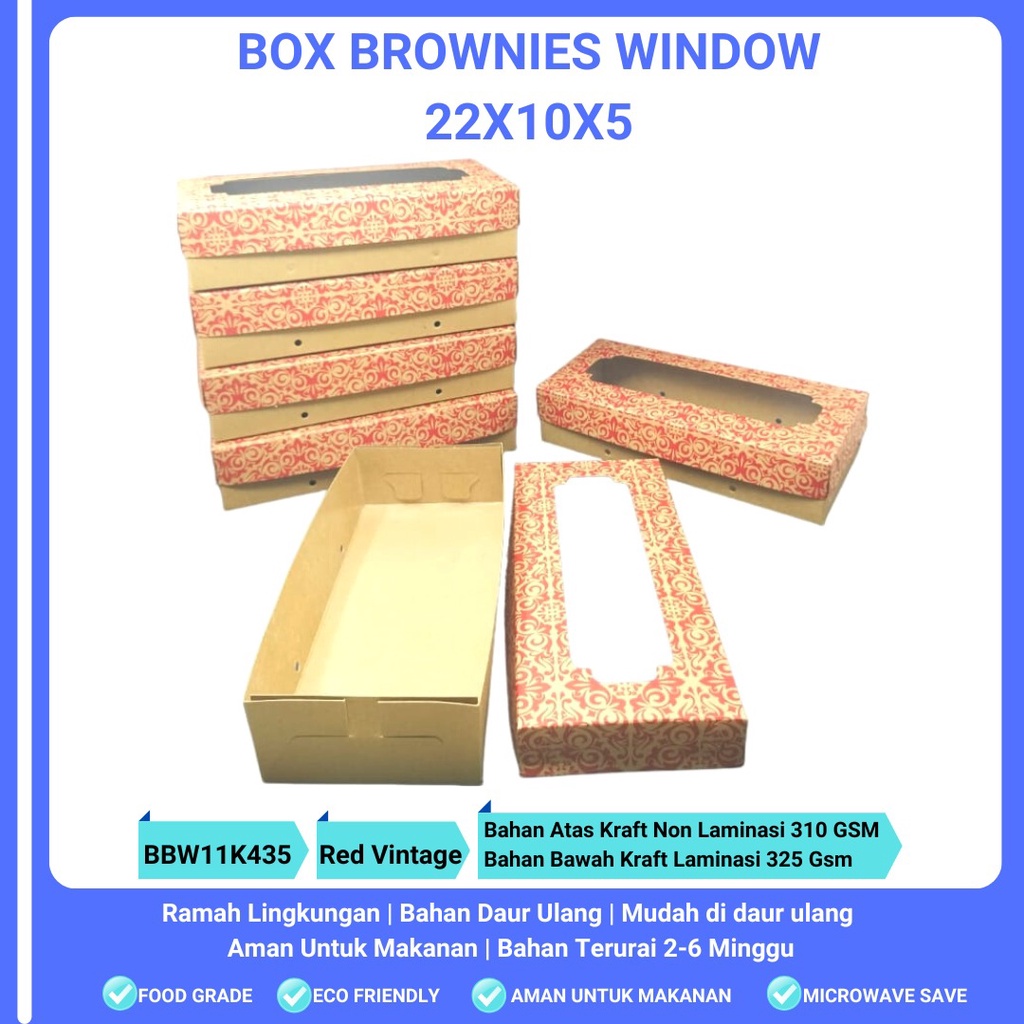 Box Brownies 22X10X5 Dus Brownies (BBW11K435-22X10X5 Cm)