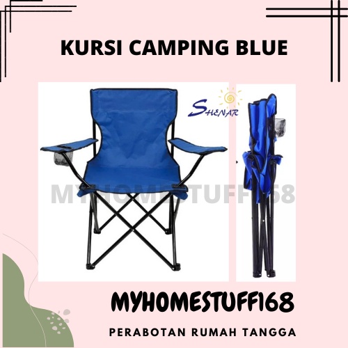 KURSI LIPAT TRAVEL CAMPING OUTDOOR SANDARAN SANTAI PORTABLE-CAMPING CHAIR 4 WARNA