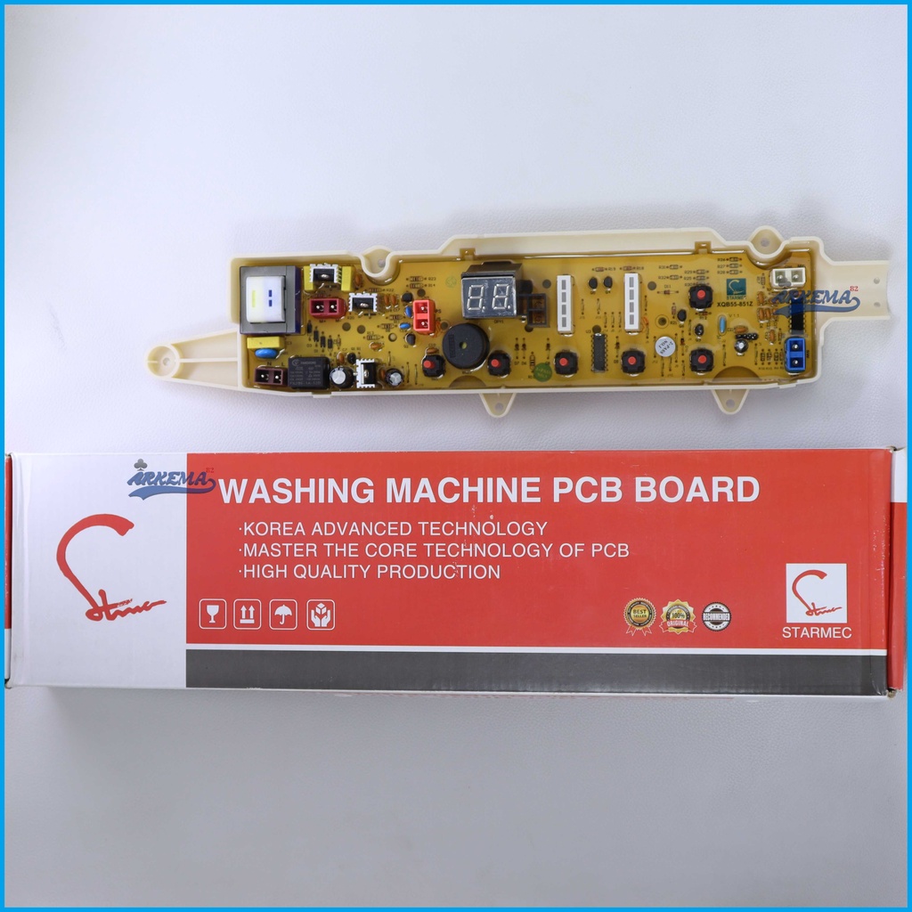 MODUL PCB MESIN CUCI SHARP XQB55-851Z ES-F950P-GY 1TABUNG 6 TOMBOL ARKEMA