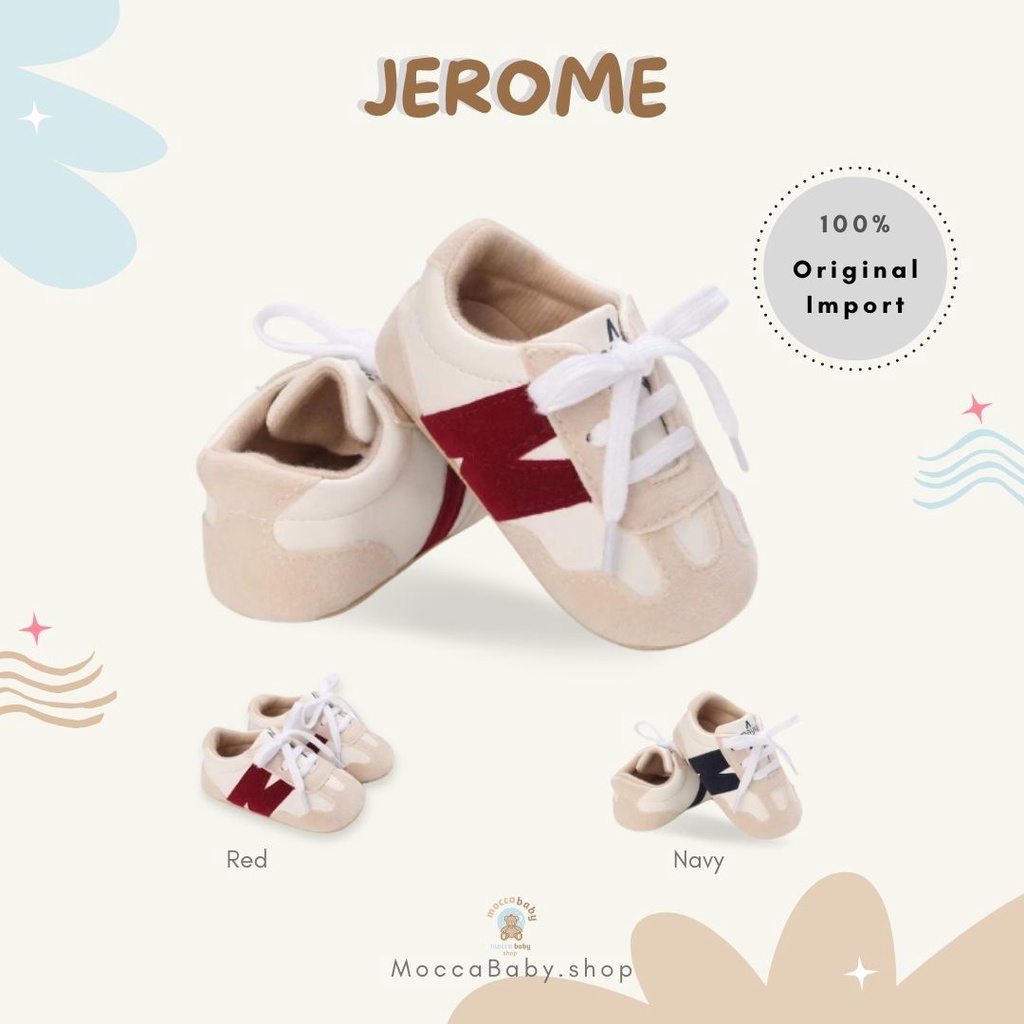 MBSS - PREWALKER Sepatu Anak Bayi Baby Shoes Sandal Casual Socks Anti Slip Bahan Import / JEROME