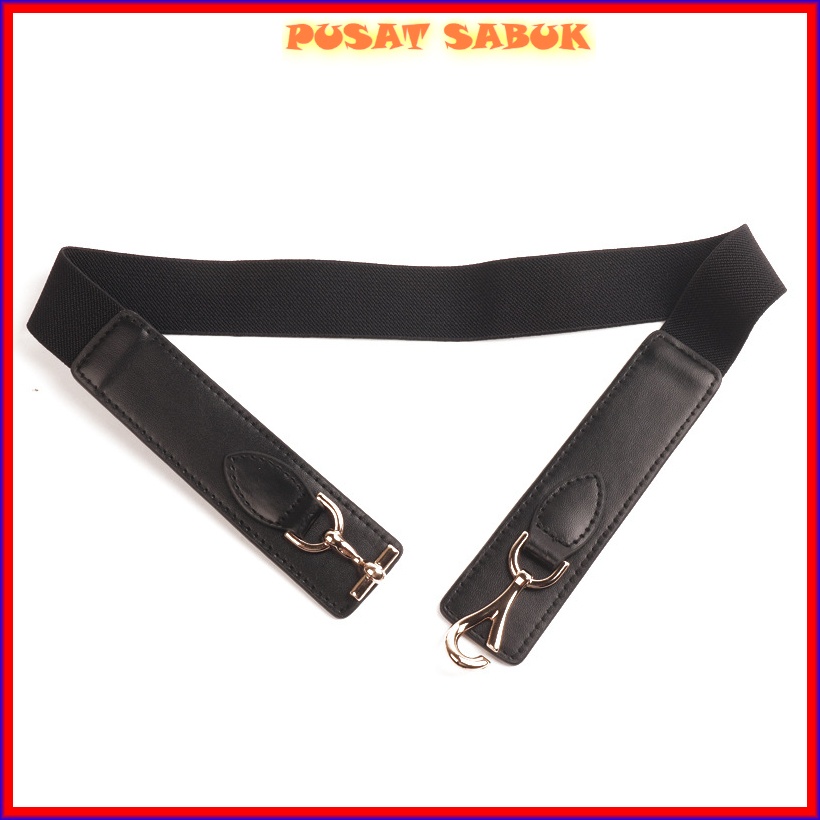 Gesper Ikat Pinggang Belt Wanita Sabuk Fashion Korea Obi Elastis Karet Cewek ban Kulit Cantik gaun Murah Kekinian Gasper Terbaru Grosir Murah Import Tali Hitam Coklat Gold Model Blet Kecil Ramping Besar Oby Dewasa Pesta Kuat Awet Cm Inch Emas