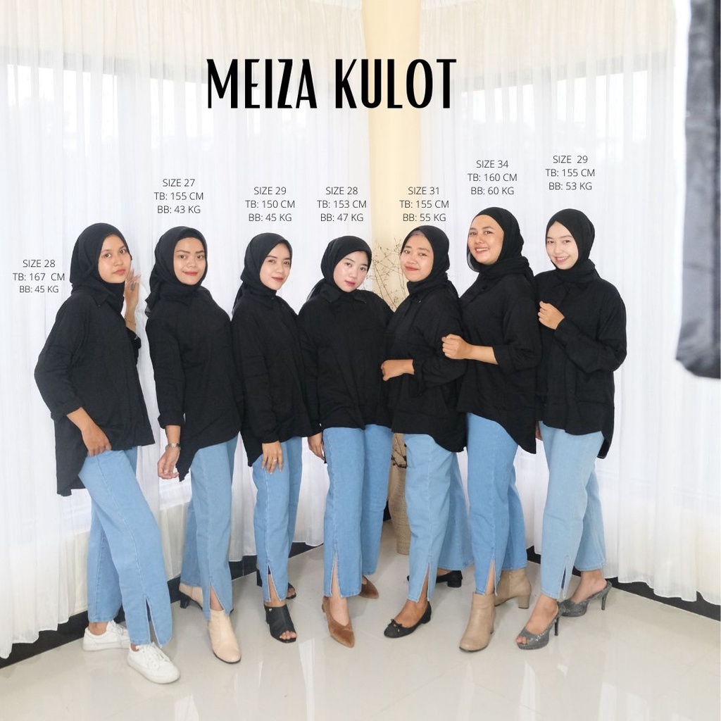 WOW-Meiza Kulot Jeans Hight Waist Premium// Kulot Jeans HW Wanita