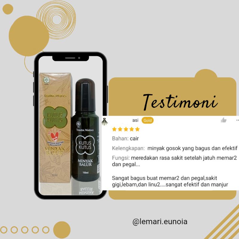 MINYAK KUTUS-KUTUS ORIGINAL 100 % ASLI TAMBA WARAS