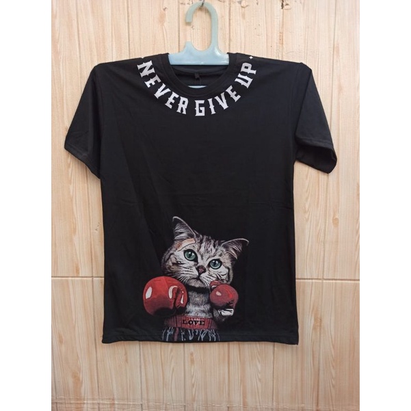 KAOS DISTRO MURAH UNISEX TERBARU KUCING