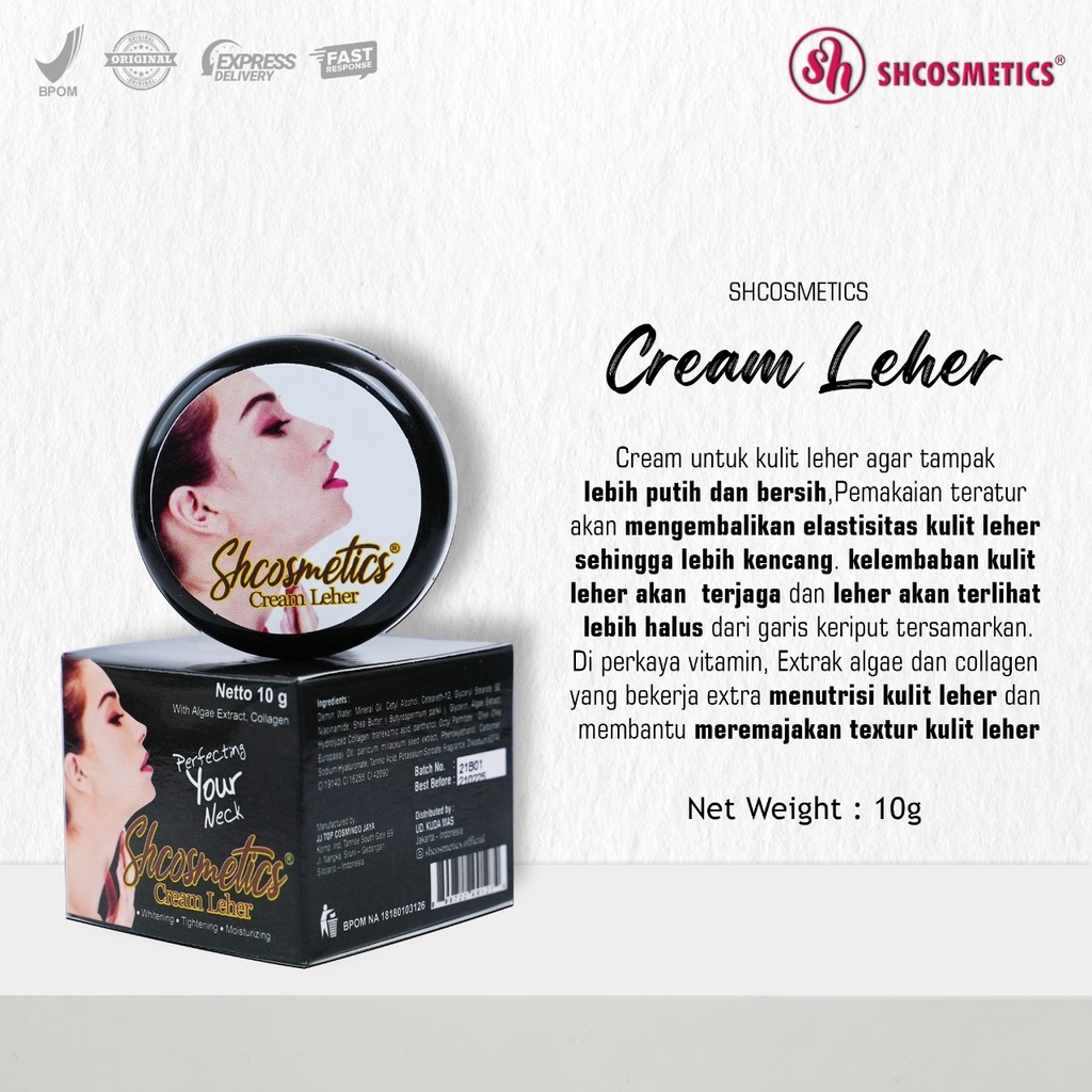 (BOSS) BPOM CREAM LEHER by Sh cosmetics- with Algae Extract &amp; collagen