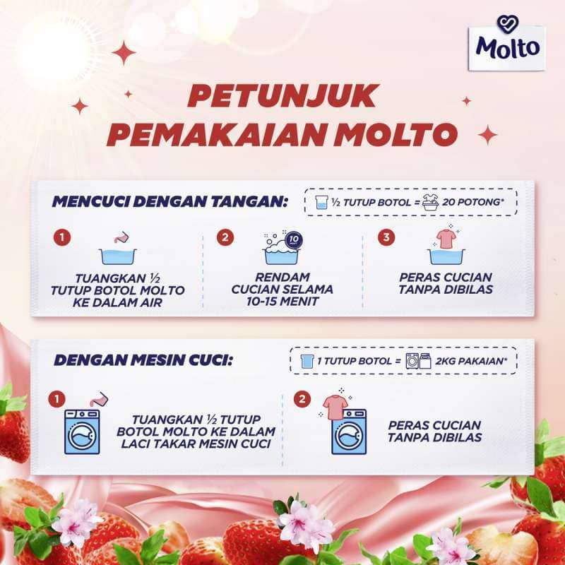 Molto pewangi sachet 9ml  isi 12