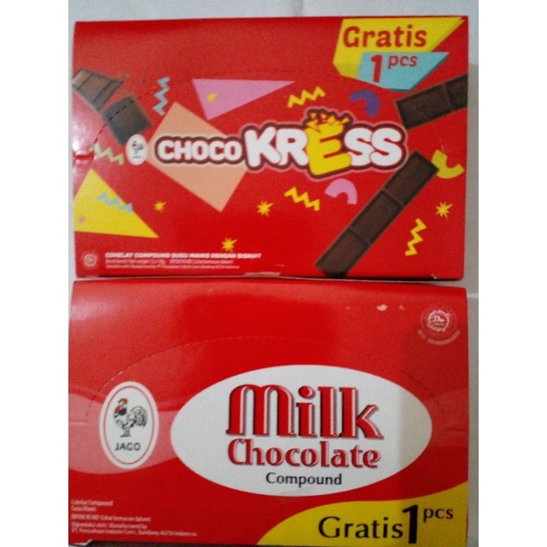 

Jago Milk Chocolate compound box @10gr x 13 pcs / Coklat ayam jago