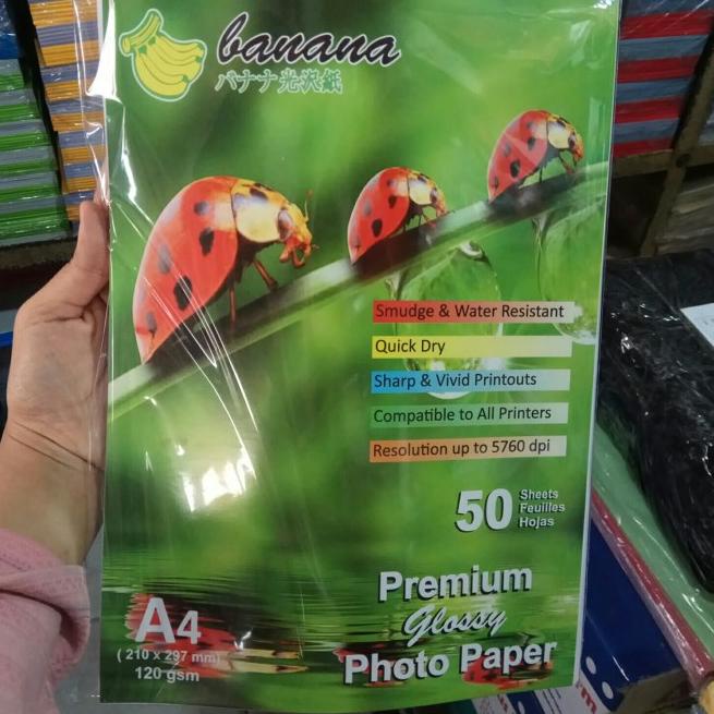 

Banana Premium Glossy Photo Paper 120 GSM (isi 50 lembar)