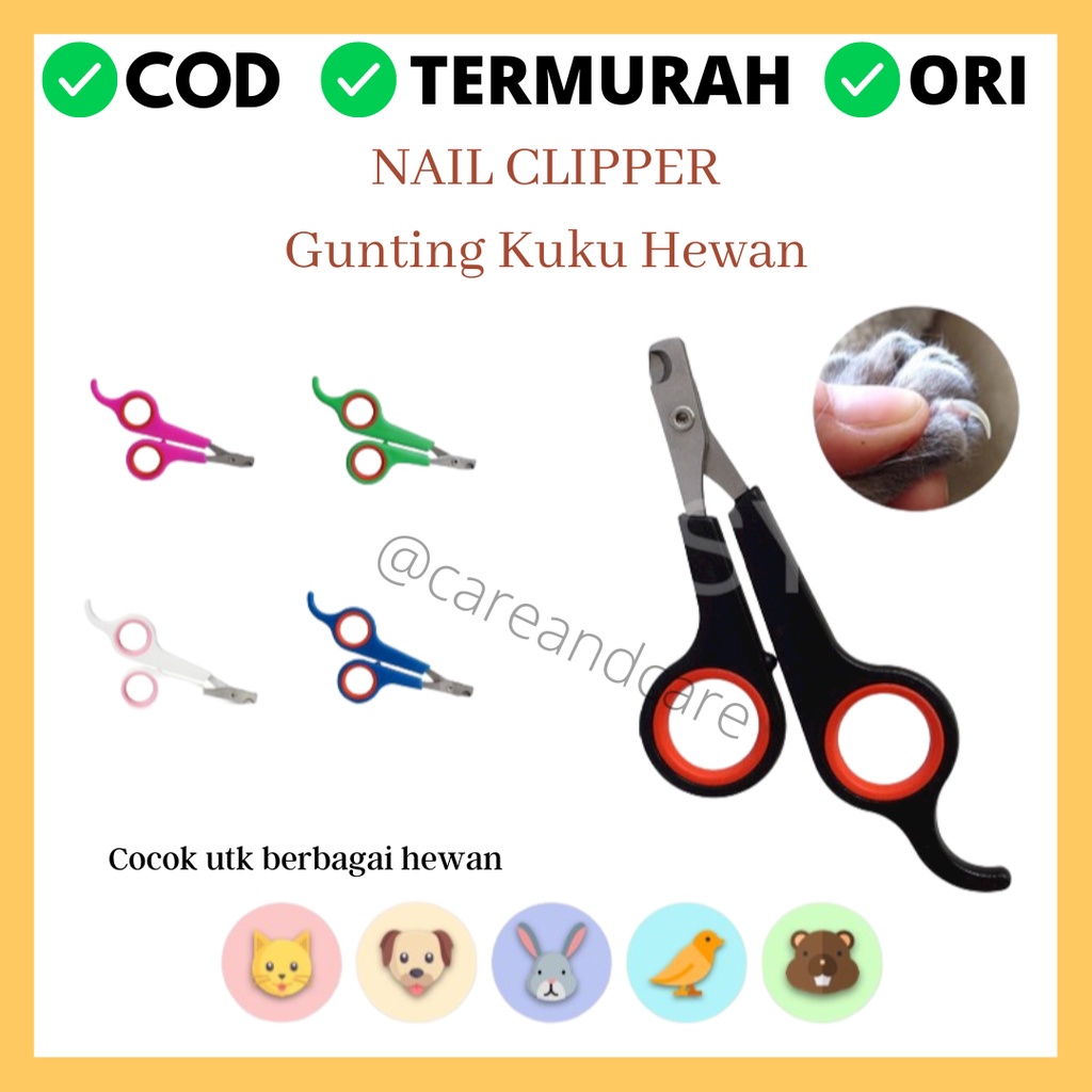 Gunting Kuku Kucing Anjing Nail Clipper Pet Grooming Cat Dog Alat Pemotong Kuku Hewan Pet Nail Trimmer Gunting Kuku Hewan Peliharaan