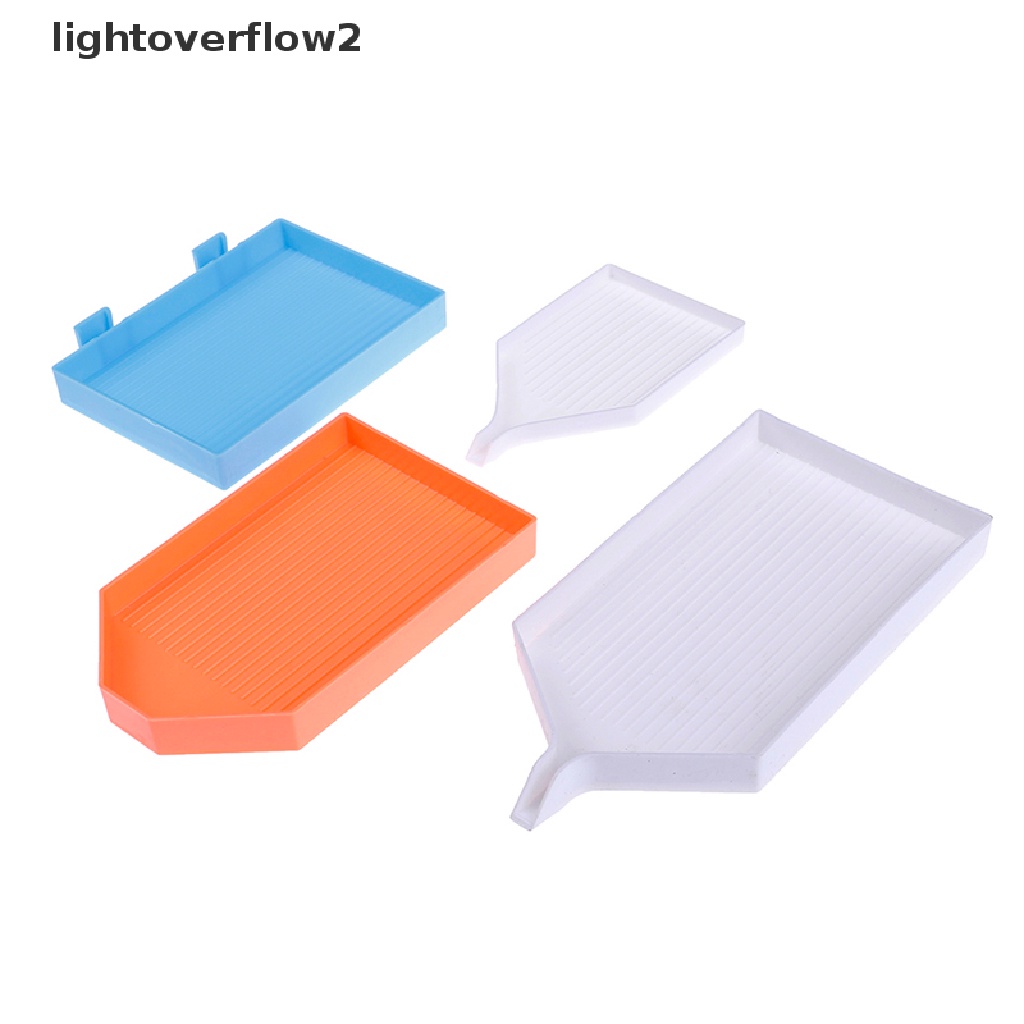 (lightoverflow2) 4pcs Nampan Plastik Ukuran Besar Untuk Membuat Lukisan diamond