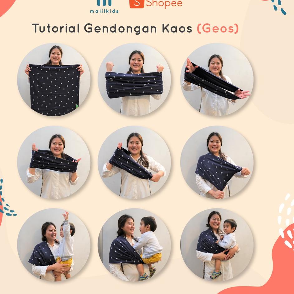 Free Ongkos Kirim Malilkids Gendongan Bayi Instan Geos Premium Pearl River