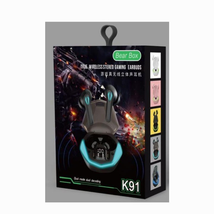 Headphone Gaming TWS K91 Bluetooth Wireless / Headset K-91 gaming  WIRELESS EARPHONE K-91