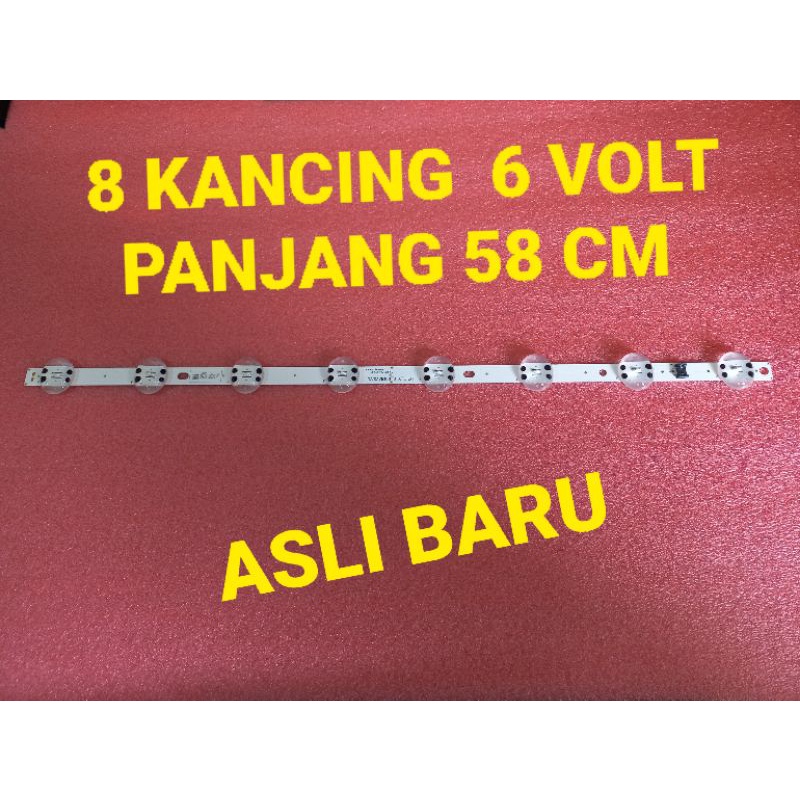 lampu bagong 8 kancing - BL bagong - LAMPU BAGONG - LAMPU LED UNIVERSAL -  BACKLITE  LAMPU LED TV  LED MATA KODOK MATA BESAR  8 KANCING 6 VOLT PANJANG 58 CM - 6 volt 8 kancing - 8KANCING 6VOLT