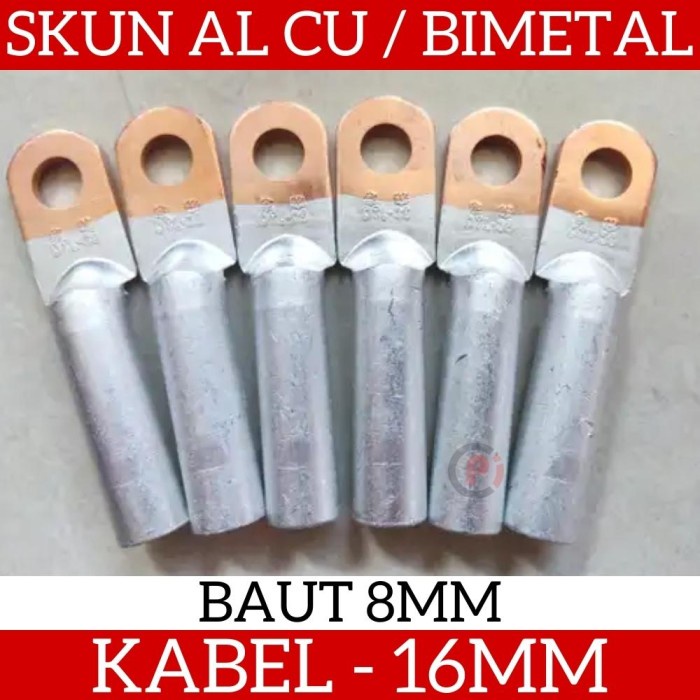 Terminal Kabel Skun Lugs AL CU DTL-1 Ukuran 16mm Bahan Bimetal ALCU