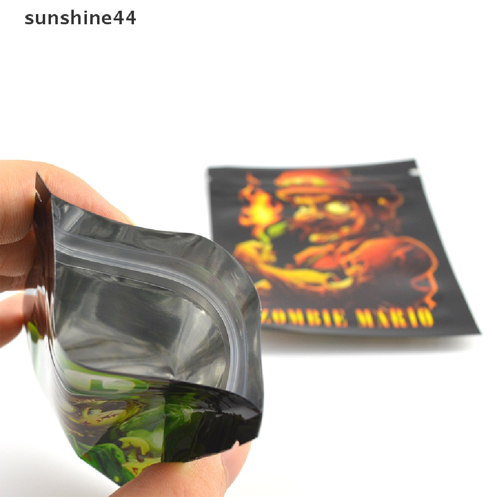 Sunshine 10Pcs Kantong Kertas Mylar Foil Ukuran 7x9cm Untuk Menyimpan Makanan