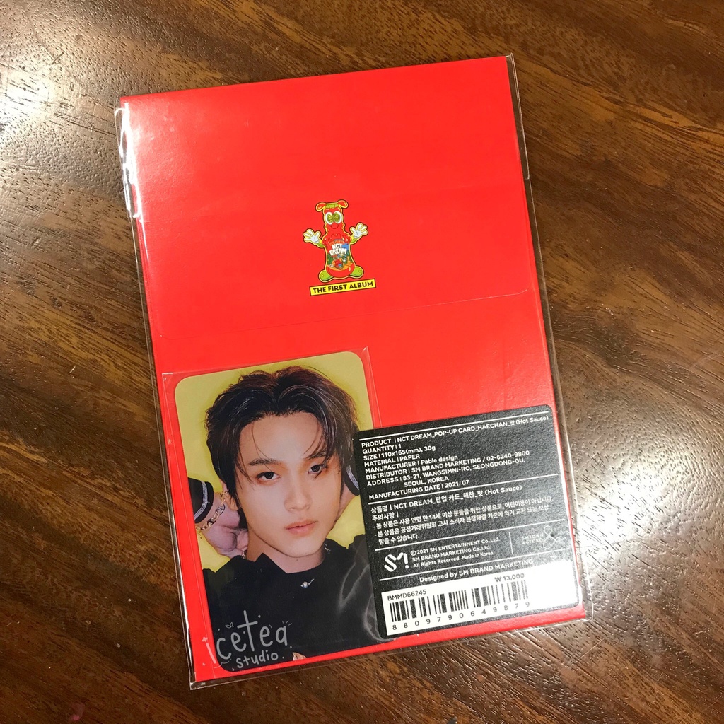 [BOOKED] haechan pop up card hot sauce sealed md merchandise photocard pc concept mark renjun jeno j