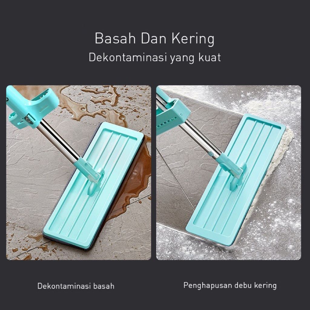 [ OBJ ]  Pel Lantai Tarik Handsfree / Alat Pel Lantai Ultra Mop / Alat Pel Praktis Berkualitas