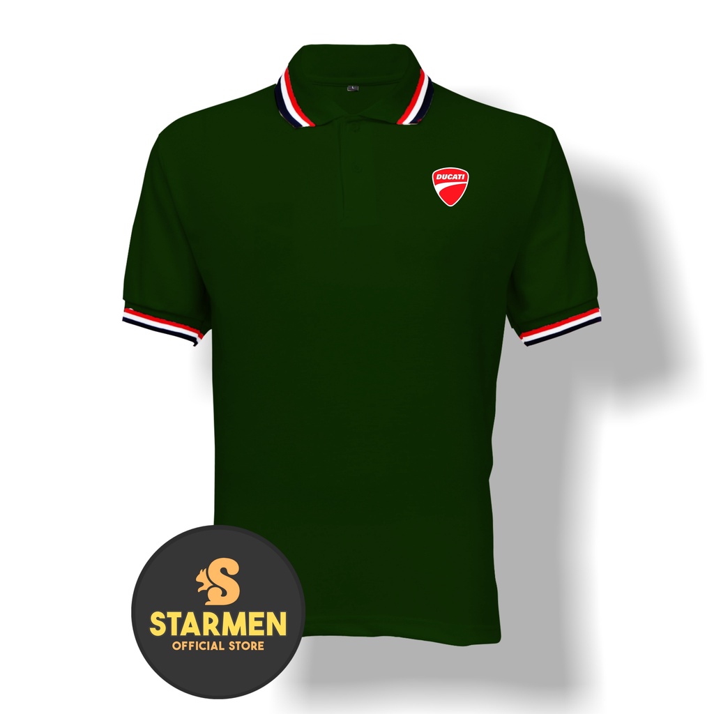 Kaos Polo Shirt Pria Kerah Logo DUCATII