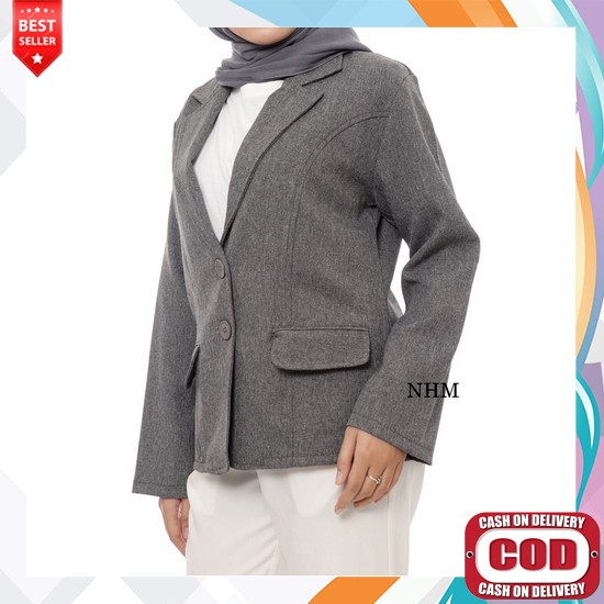 Blazer Wanita Remaja Bunga Bunga Panjang Import Casual Keren Kekinian Trendy Outer Korean Style Kond