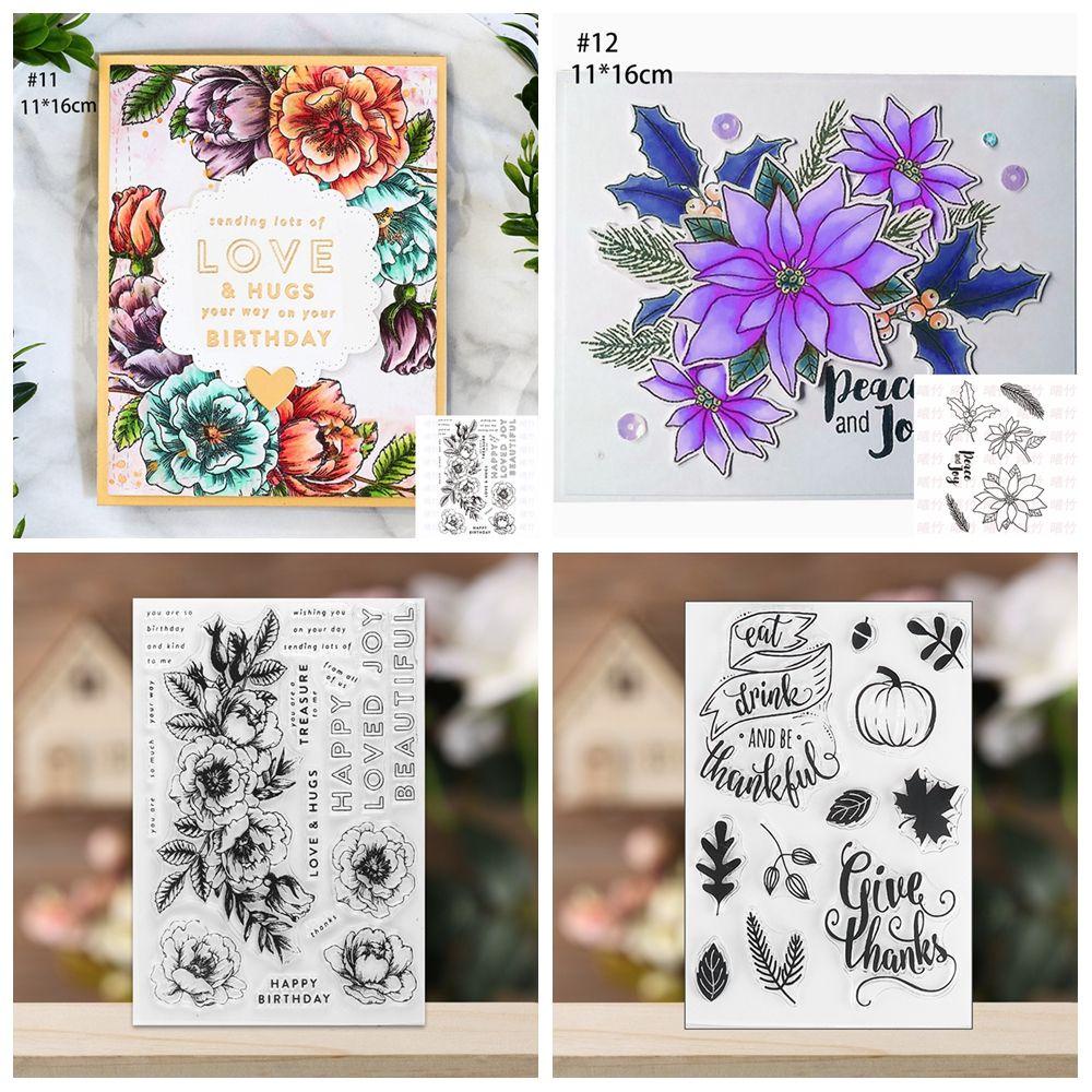 Solighter Stempel Transparan Lucu DIY Kerajinan Album Foto Karet Silikon Bening