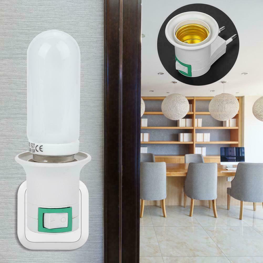 Fitting E27 Lampu Bohlam Portable EU Plug - OMLL59WH White