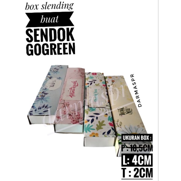 Box Slinding kemasan souvenir sendok garpu sumpit