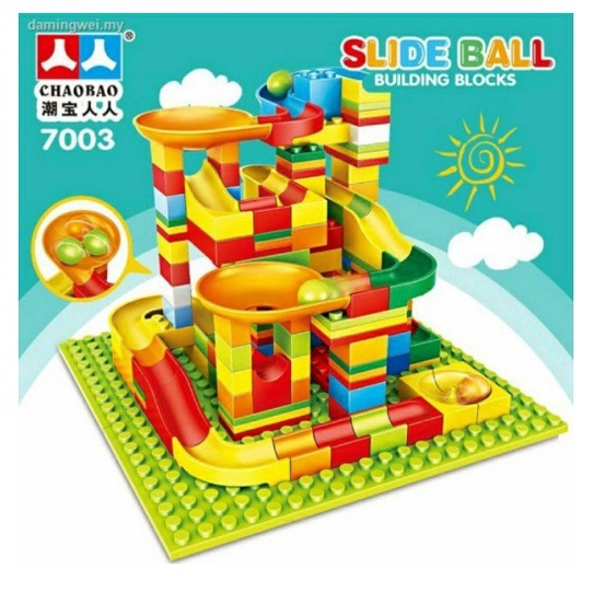 Mainan Anak Slide Ball Building BlockS DIY Maze Ball Marble Race 7003