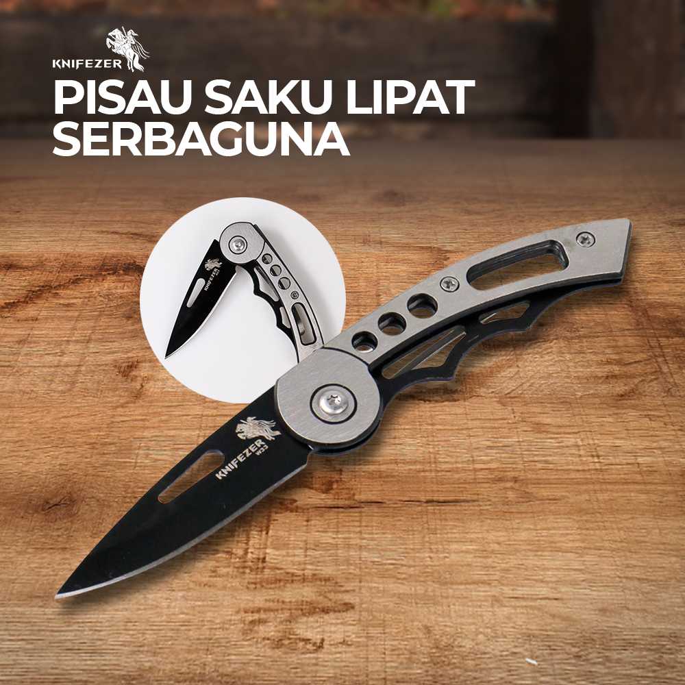 KNIFEZER Pisau Saku Lipat Camping Outdoor Survival Serbaguna Portable Knife