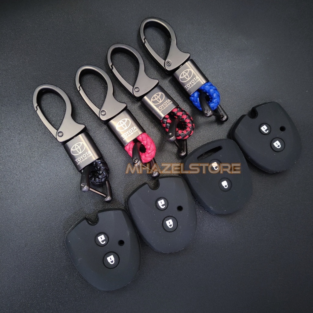 Gantungan kunci keyless cover casing MOBIL TOYOTA GRAND AVANZA AGYA CALYA model anyam