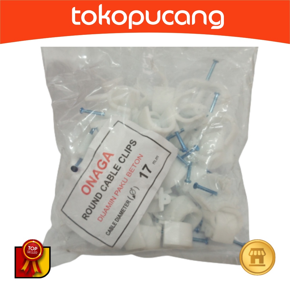 Klem Kabel Paku Beton No 17 / 17mm klem pipa listrik no17