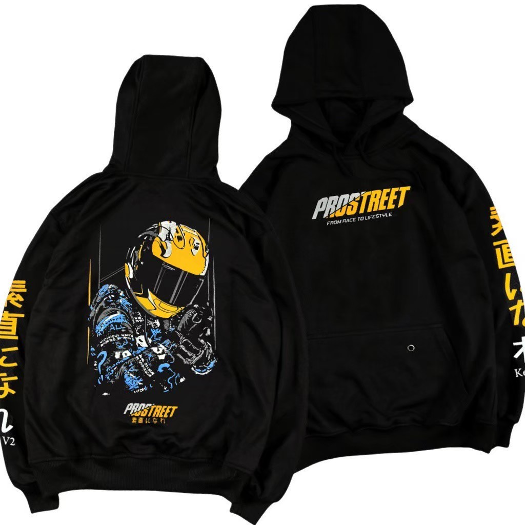 SWEATER HOODIE PROSTREET BLACK EDITION - HOODIE PROSTREET X TREME RIDER