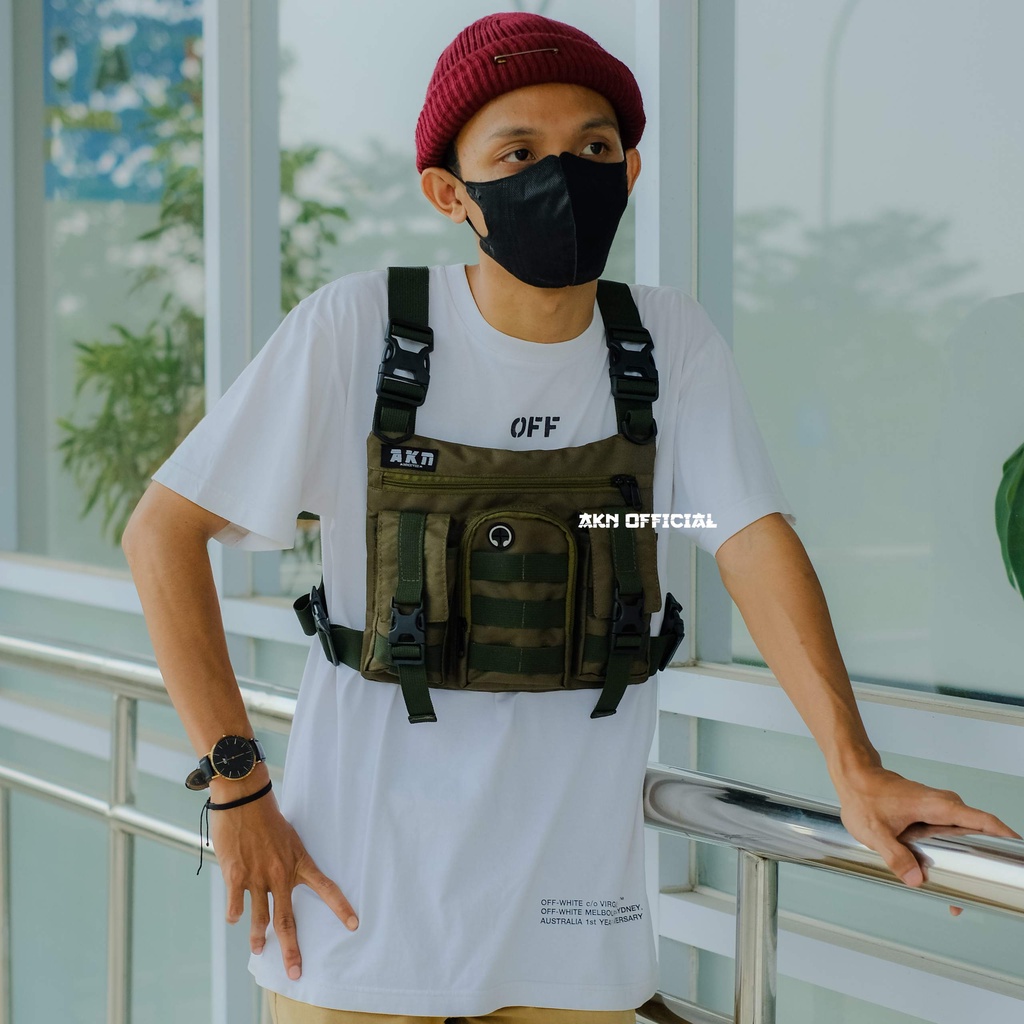 AKN Official - Chestbag Tas Pria Tactical Pelindung Dada Jamut Rig Bag Outdoor