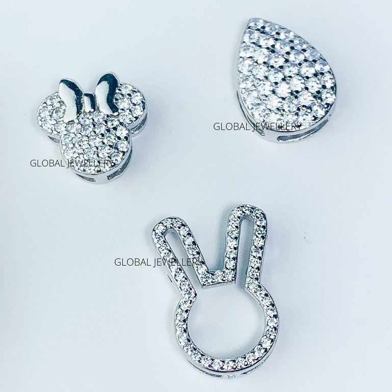 LIONTIN DAN KALUNG LIONTIN SET MATA PERAK ASLI S925 GLOBAL JEWELLERY CM057