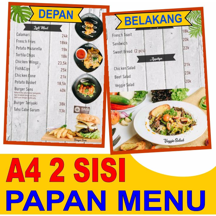 

papan menu a3 dan a4