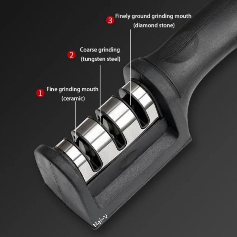 Alat Pengasah Pisau Super Cepat Tajam - Asahan pisau dengan pegangan ergonomis