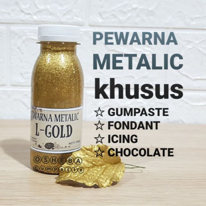 

pewarna gumpaste metalic L-GOLD 100gr